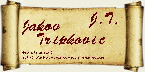 Jakov Tripković vizit kartica